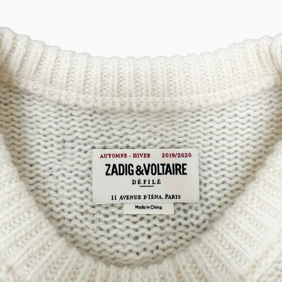 Zadig & Voltaire Lakers Nba X Zv Jumper 100% Cashmere Crewneck Sweater Large - Picture 5 of 12